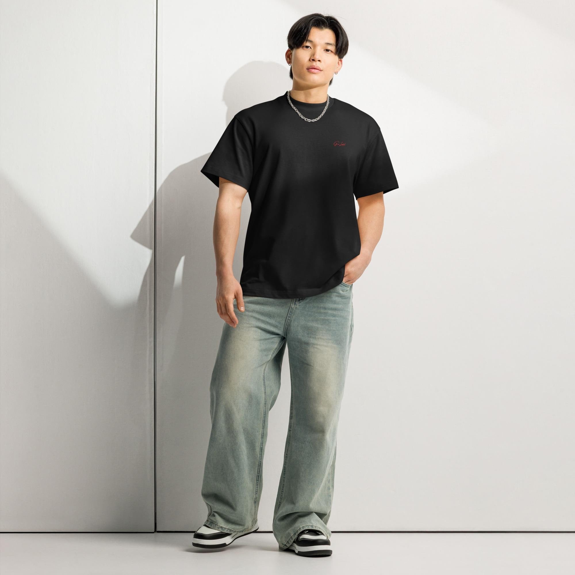 Gene Ladell Box Tee w/Red Embroidery