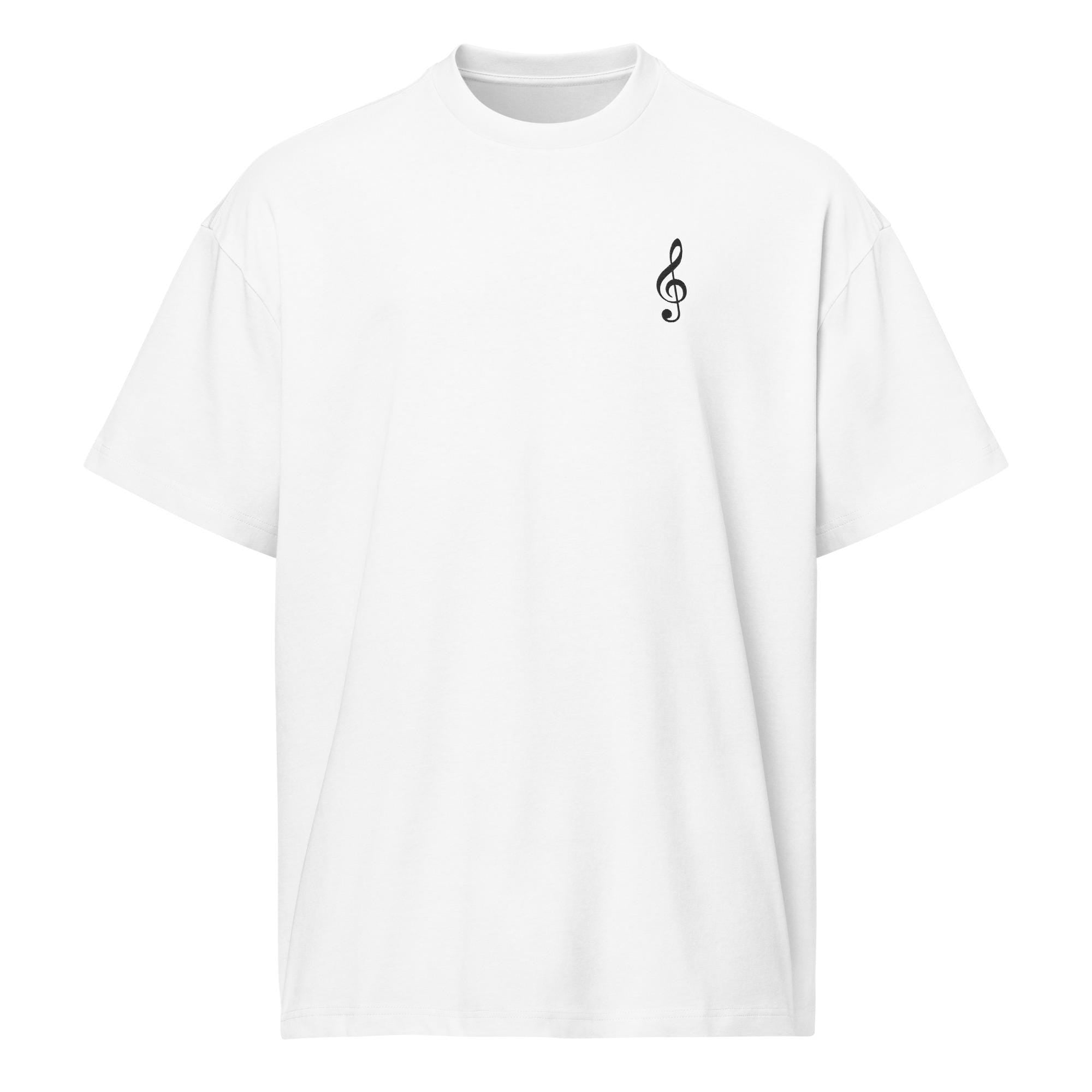 Clef Club Box Tee w/Black Embroidery