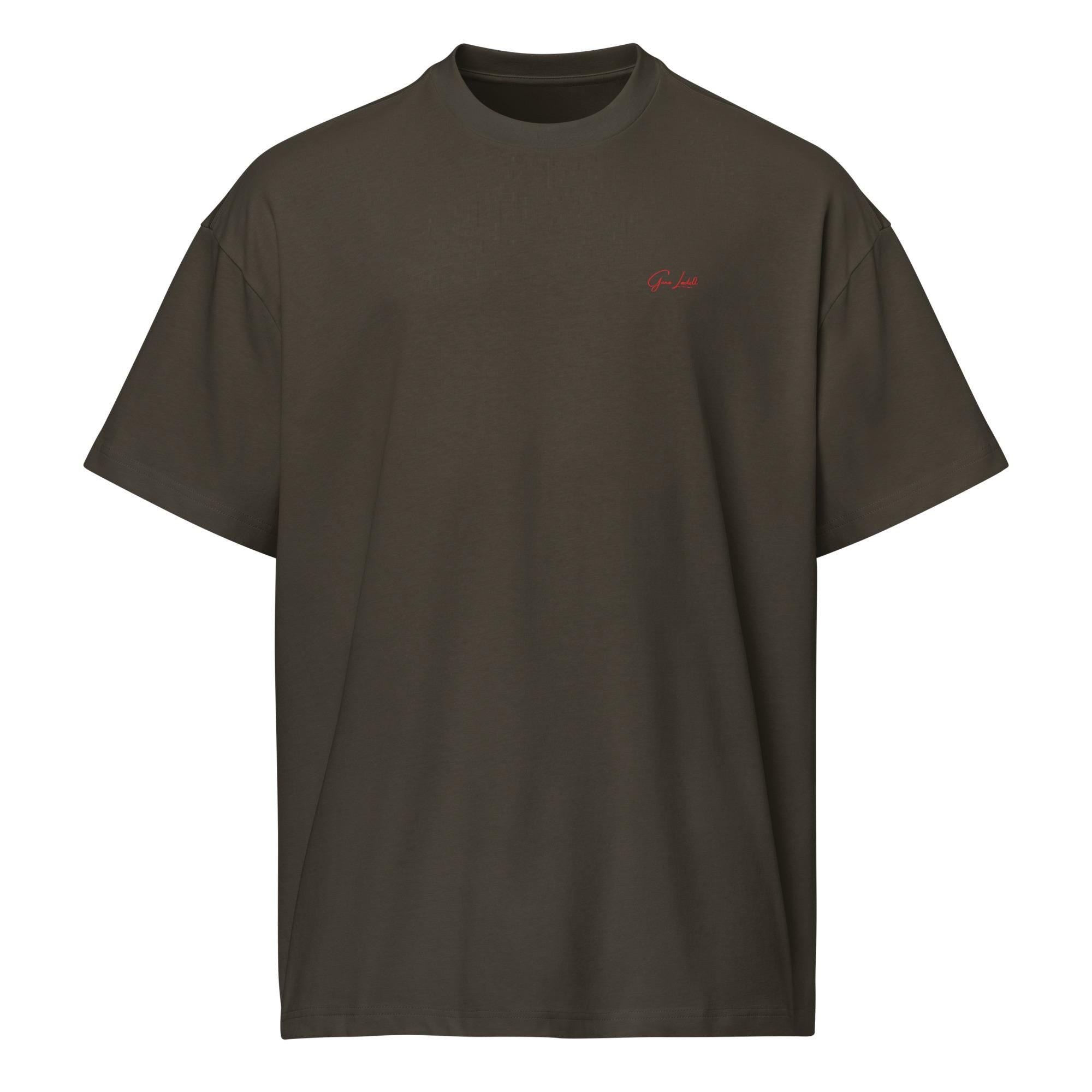 Gene Ladell Box Tee w/Red Embroidery