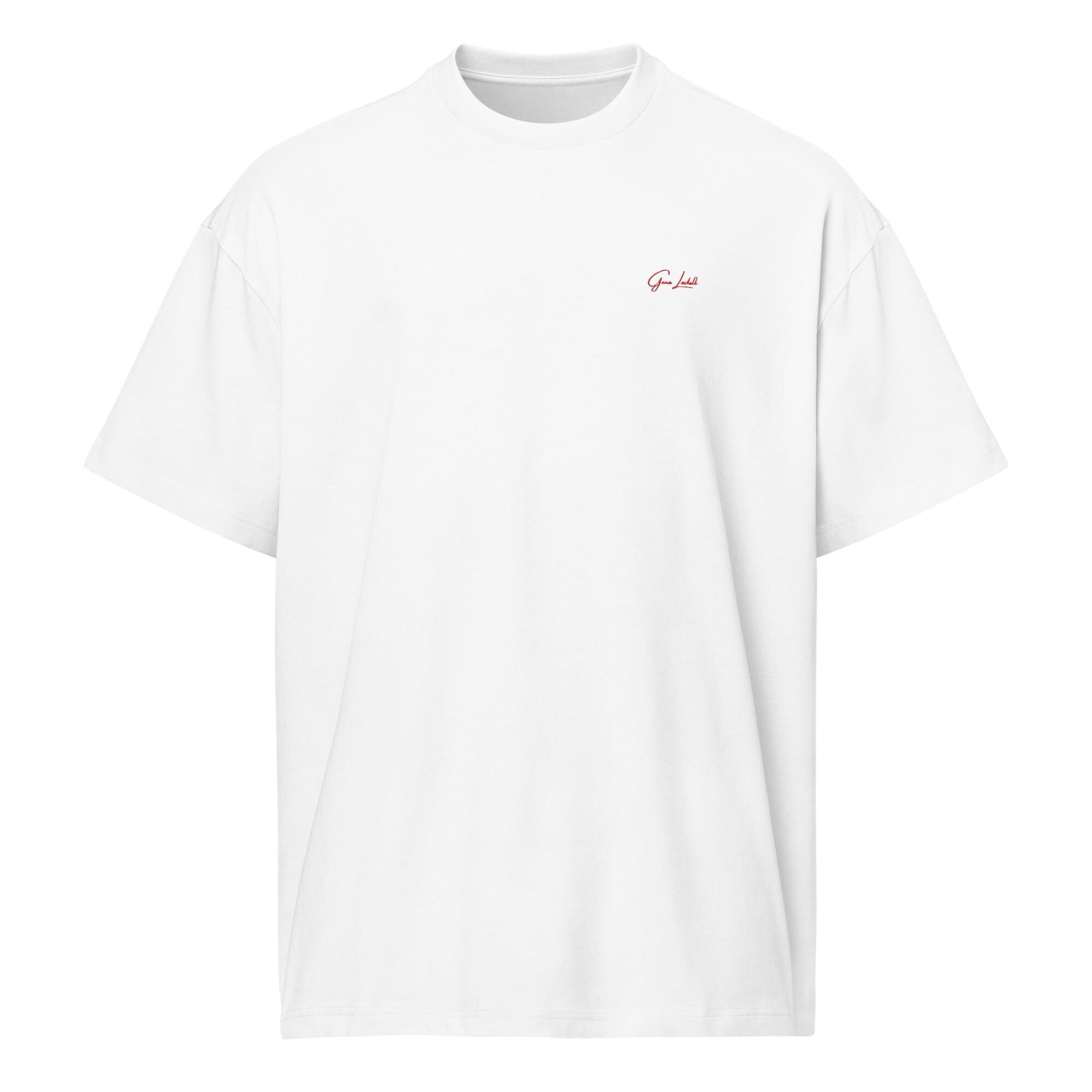 Gene Ladell Box Tee w/Red Embroidery